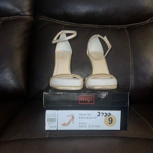 Worn Once Rouge Gold Heels